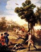 Francisco de goya y Lucientes The Quail Shoot oil